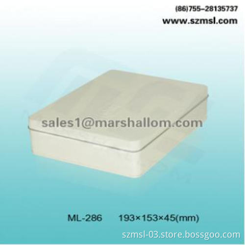 chocolate box with hinge, candy box, rectangular tin box
